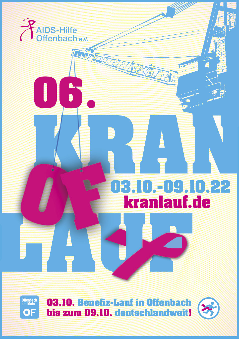 plakat/poster jahnkedesign lutz jahnke kranlauf offenbach 2022